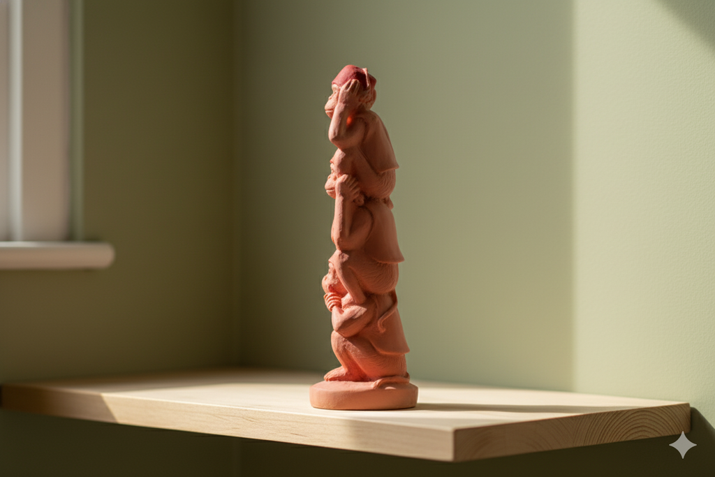 Three Wise Monkeys Stack Statue