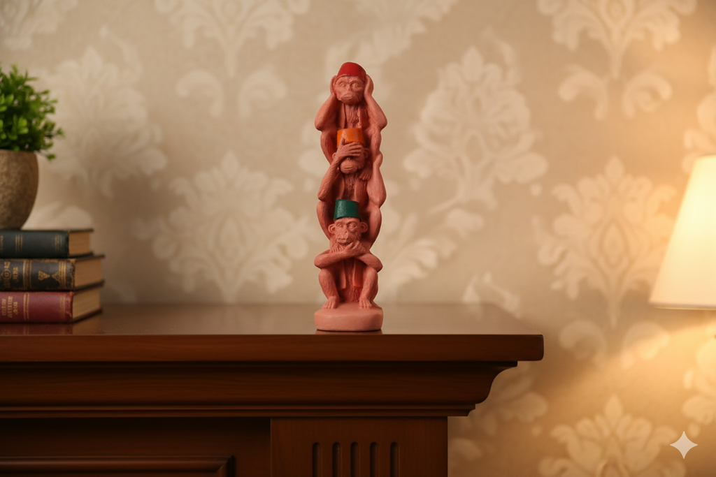 Three Wise Monkeys Stack Statue