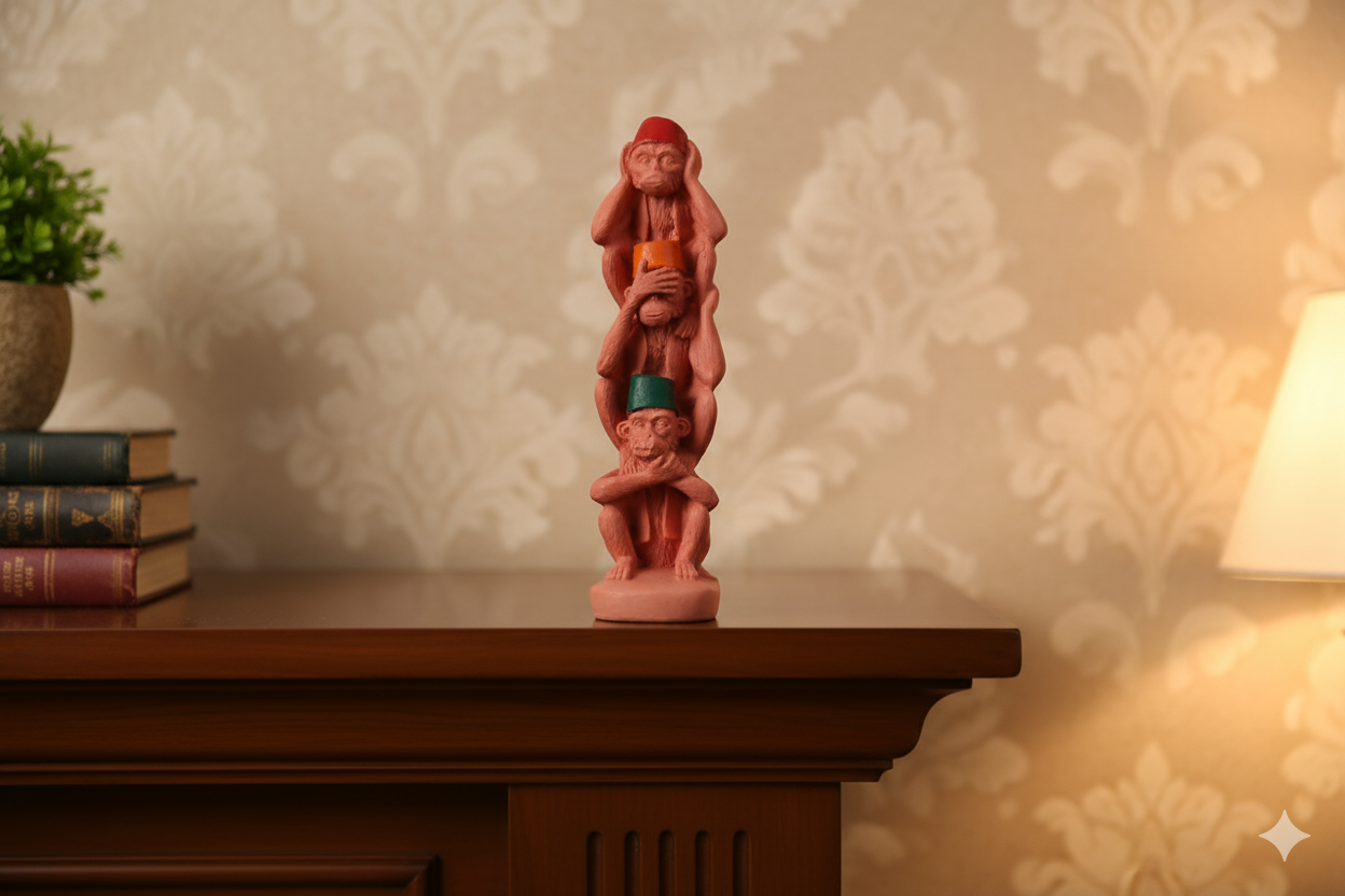 Three Wise Monkeys Stack Statue