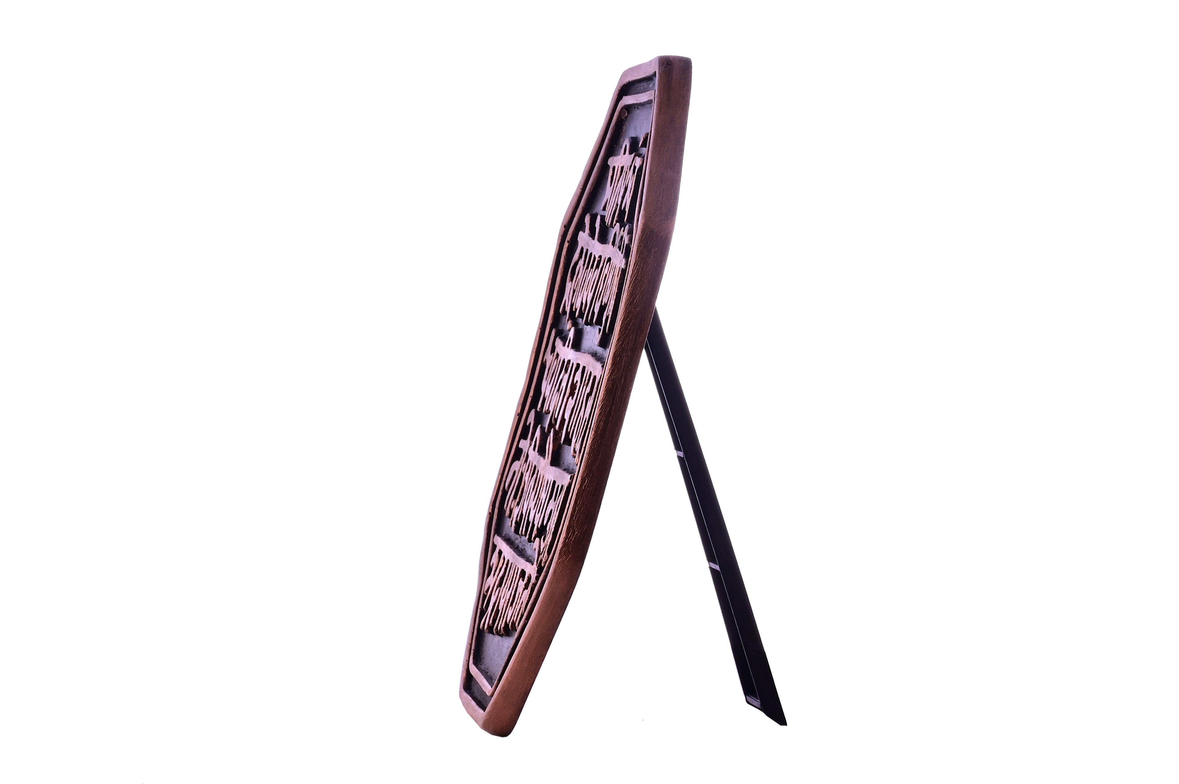 Chhatrapati Shivaji Maharaj's Rajmudra (Royal Seal) Plaque - Copper & Black Historical Decor