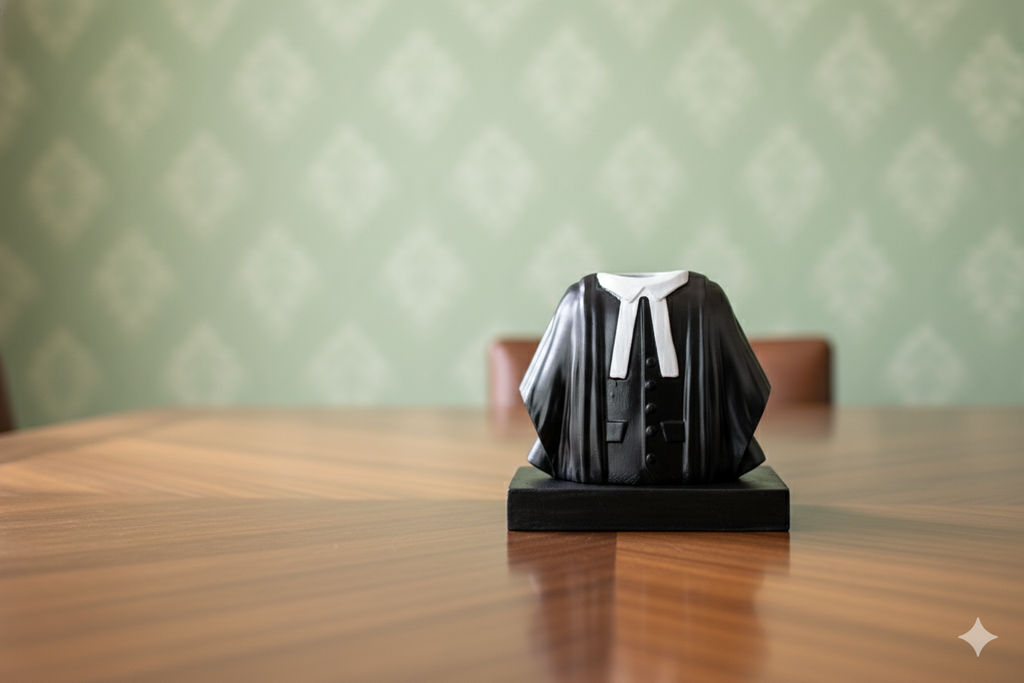 Lawyer's Coat Pen Stand