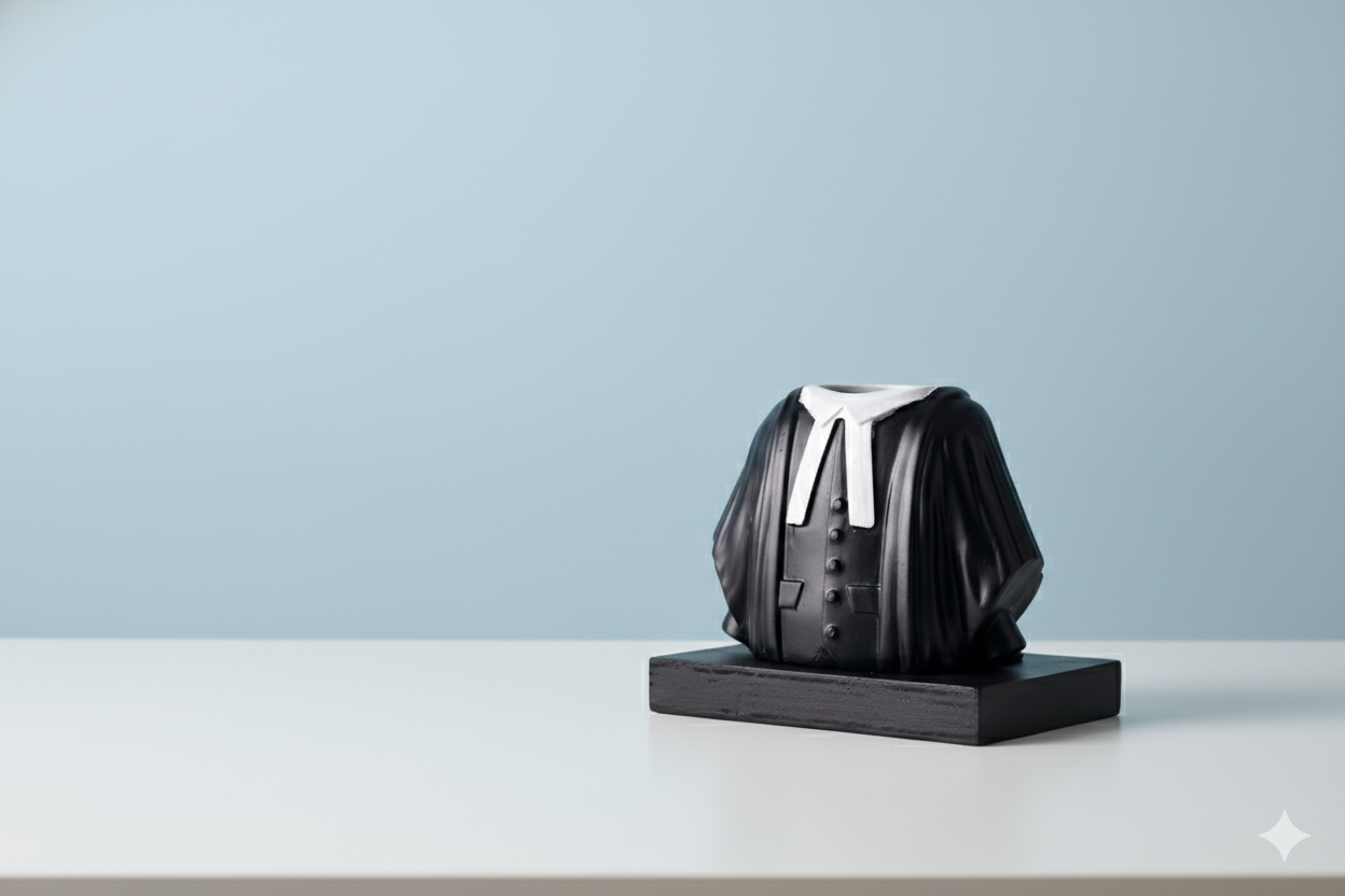 Lawyer's Coat Pen Stand